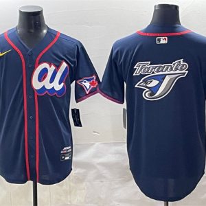 American League Toronto Blue Jays Team Big Logo Navy 2025 All-Star Edition Limited Stitched Jersey