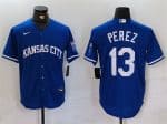 Kansas City Royals #13 Salvador Perez Royal Cool Base Stitched Jersey