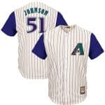 Diamondbacks #51 Randy Johnson White Hall Of Fame Cool Base Stitched Jersey