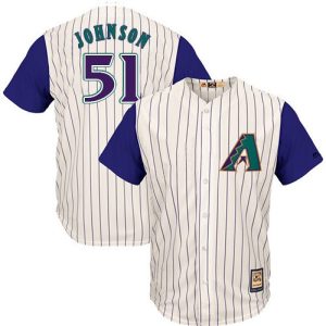 Diamondbacks #51 Randy Johnson White Hall Of Fame Cool Base Stitched Jersey
