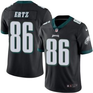 Eagles #86 Zach Ertz Black Stitched Limited Rush Nike Jersey