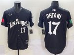 Los Angeles Dodgers #17 Shohei Ohtani Black Mexico 2025 LA Gothic Style With Fernando Patch Vapor Premier Limited Stitched Jersey