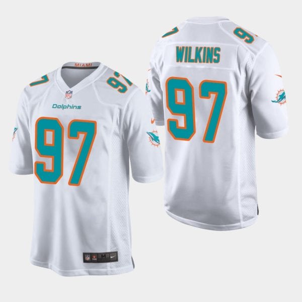 Miami Dolphins #97 Christian Wilkins White Stitched Jersey
