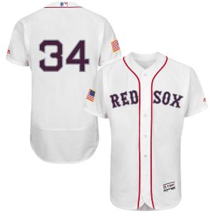 Boston Red Sox #34 David Ortiz Majestic White Fashion Stars Stripes Flex Base Player Stitched Jersey