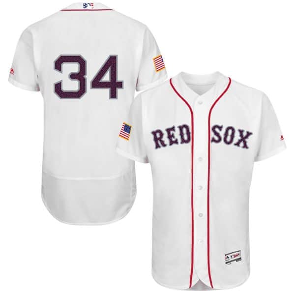 Boston Red Sox #34 David Ortiz Majestic White Fashion Stars Stripes Flex Base Player Stitched Jersey