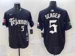 Texas Rangers #5 Corey Seager Black Mexico 2025 Vapor Premier Limited Stitched Jersey