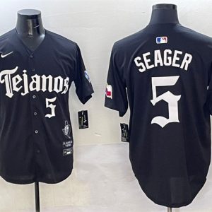 Texas Rangers #5 Corey Seager Black Mexico 2025 Vapor Premier Limited Stitched Jersey