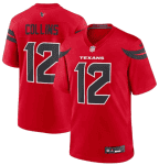 Houston Texans #12 Nico Collins Red Alternate Vapor Limited Football Stitched Jersey