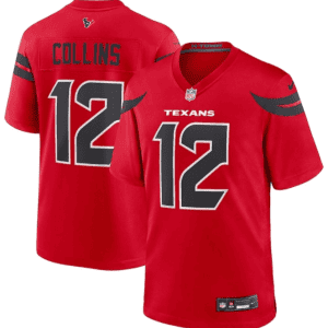 Houston Texans #12 Nico Collins Red Alternate Vapor Limited Football Stitched Jersey