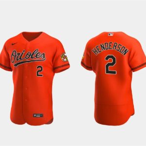 Baltimore Orioles #2 Gunnar Henderson Orange Flex Base Stitched Jersey