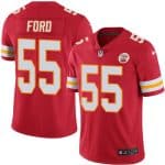 Chiefs #55 Dee Ford Red Stitched Limited Rush Nike Jersey