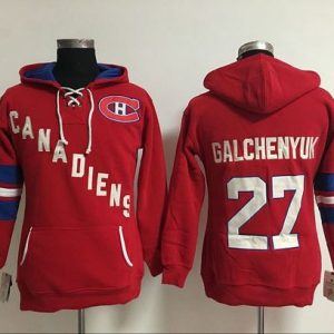 Montreal Canadiens #27 Alex Galchenyuk Red Old Time Heidi NHL Hoodie