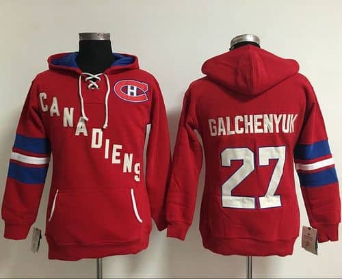 Montreal Canadiens #27 Alex Galchenyuk Red Old Time Heidi NHL Hoodie
