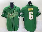 Philadelphia Eagles #6 DeVonta Smith Green Gold Cool Base Stitched Jersey