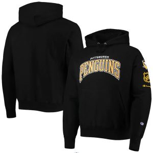Pittsburgh Penguins Champion Black OB Capsule II Pullover Hoodie