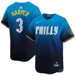 Philadelphia Phillies #3 Bryce Harper Blue 2024 City Connect Limited Stitched Jersey