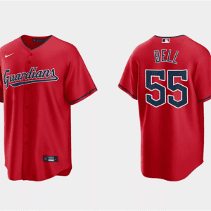 Cleveland Guardians #55 Josh Bell Red Cool Base Stitched Jersey