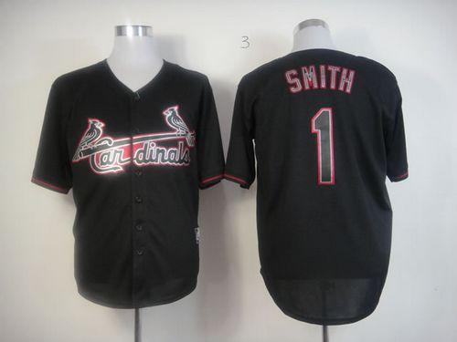 Cardinals #1 Ozzie Smith Black Fashion Stitched Jersey
