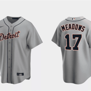 Detroit Tigers #17 Austin Meadows Gray Cool Base Stitched Jersey