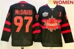 Canada #97 Connor McDavid Black 2025 4 Nations Face-Off Premium With A Patch Stitched Jersey