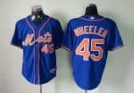 Mets #45 Zack Wheeler Blue Cool Base Stitched Jersey