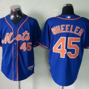 Mets #45 Zack Wheeler Blue Cool Base Stitched Jersey