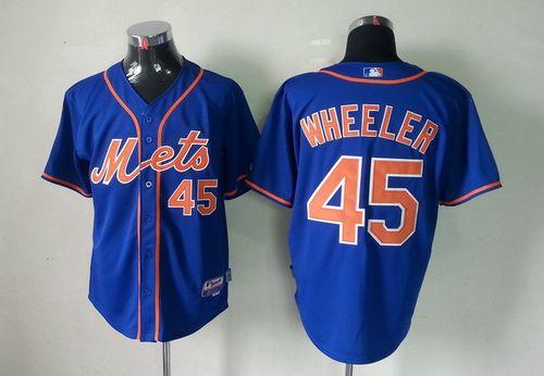 Mets #45 Zack Wheeler Blue Cool Base Stitched Jersey