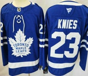 Toronto Maple Leafs #23 Matthew Knies Blue Authentitc Jersey