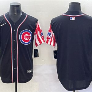 Chicago Cubs Blank Black 2025 Independence Day Vapor Premier Limited Stitched Jersey
