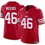 San Francisco 49ers #46 Jon Weeks Red 2025 F.U.S.E. Vapor Untouchable Limited Stitched Jersey