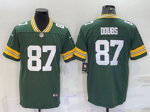 Green Bay Packers #87 Romeo Doubs Green Vapor Untouchable Limited Stitched Jersey