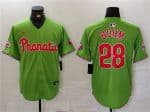 Philadelphia Phillies #28 Alec Bohm Green With Patch Stitched Jersey