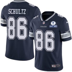 Dallas Cowboys #86 Dalton Schultz Navy With Est 1960 Patch Limited Stitched Jersey