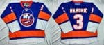 Islanders #3 Travis Hamonic Baby Blue Home Stitched Jersey