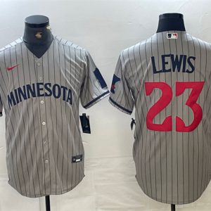 Minnesota Twins #23 Royce Lewis Gray Cool Base Stitched Jersey