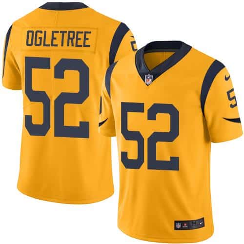 Rams #52 Alec Ogletree Gold Stitched Limited Rush Nike Jersey