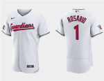 Cleveland Guardians #1 Amed Rosario White Flex Base Stitched Jersey