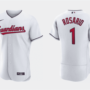 Cleveland Guardians #1 Amed Rosario White Flex Base Stitched Jersey