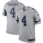 Dallas Cowboys #4 Dak Prescott Gray Inverted Legend Jersey