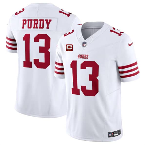 San Francisco 49ers #13 Brock Purdy White 2024 F.U.S.E. With 2-Star C Patch Vapor Untouchable Limited Stitched Jersey