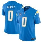 Los Angeles Chargers #0 Daiyan Henley Blue 2025 F.U.S.E With 1-Star C Patch Vapor Limited Stitched Jersey