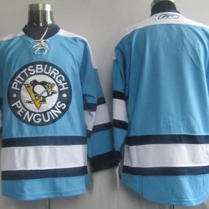 Penguins Blank Blue Stitched Jersey