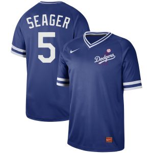 Los Angeles Dodgers #5 Corey Seager Blue Cooperstown Collection Legend Stitched Jersey