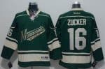 Wild #16 Jason Zucker Green Stitched Jersey