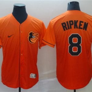 Baltimore Orioles #8 Cal Ripken Jr. Orange Fade Stitched Jersey