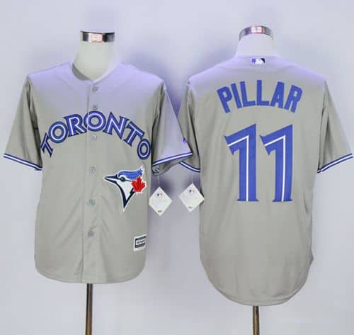 Blue Jays #11 Kevin Pillar Grey New Cool Base Stitched Jersey