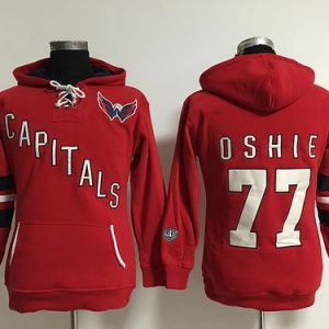 Washington Capitals #77 T.J Oshie Red Old Time Heidi Hoodie NHL Hoodie