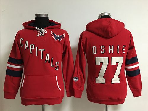 Washington Capitals #77 T.J Oshie Red Old Time Heidi Hoodie NHL Hoodie