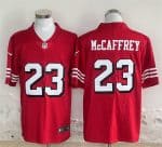 San Francisco 49ers #23 Christian McCaffrey Red Vapor Untouchable Limited Stitched Jersey