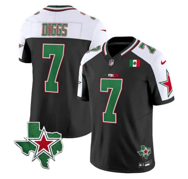 Dallas Cowboys #7 Trevon Diggs Black 2024 F.U.S.E. Mexico Alternate Vapor Untouchable Limited Stitched Jersey